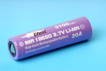 Efest 18650 3100mah Round Top IMR Violett