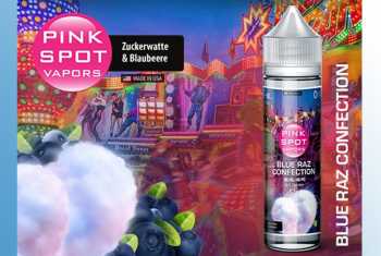 Blue Raz - Pink Spot Liquid 60ml leckere Blaubeer Zuckerwatte