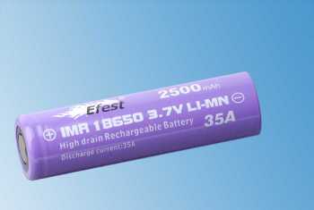 E Zigaretten Akku Efest 18650 IMR 2500 mAh Violett