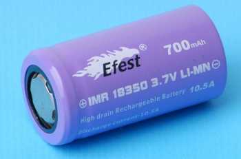 Efest IMR18350 700mah Flat Top Violett