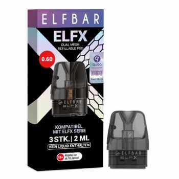 3 x Elfbar Elfx Pod 2ml 0,6 / 0,8 Ohm (1 Packung)