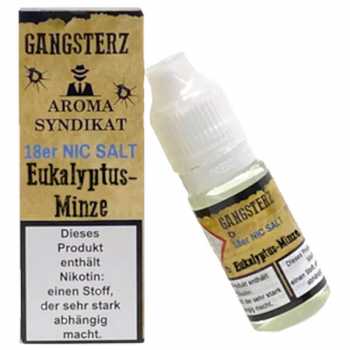 Eukalyptus & Minze Gangsterz Nikotinsalz Liquid 10ml (frischer Geschmack von Eukalyptus und Minze)
