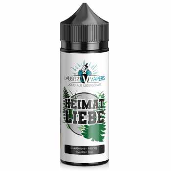 Heimatliebe Lausitzvapers 10ml Aroma + 120ml Chubby Liquidflasche Geschmack von weißen Tee mit Blaubeer und süßem Waldhonig