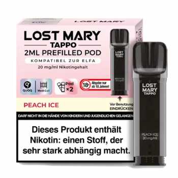 Peach Ice Lost Mary Tappo Pod 20mg (2 Stück pro Packung) (Pfirsich eisgekühlt)
