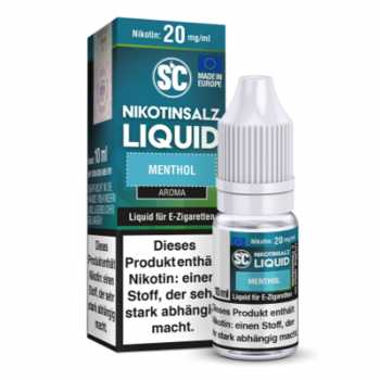 Menthol SC Nikotinsalz Liquid 10ml 20mg Geschmack von Menthol