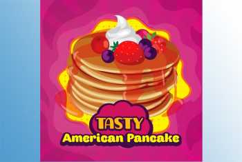 Big Mouth Tasty American Pancake Aroma leckere Pfannkuchen mit Erdbeersirup