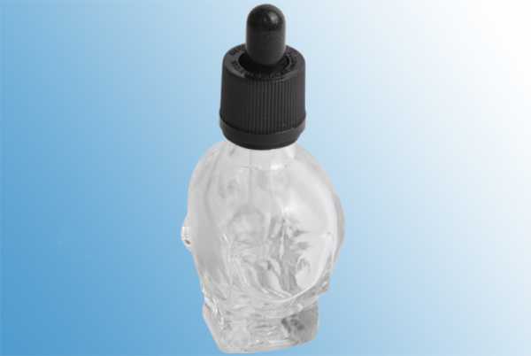 60 ml Glasflasche Skull