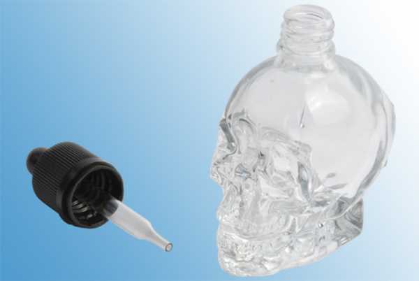 60 ml Totenkopf Glasflasche