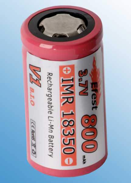 Efest IMR 18350 800mAh - wiederaufladbar 3.7V LiMn Akku