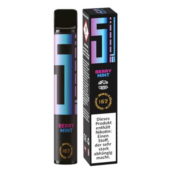 Berry Mint 5EL 0mg / 16mg Einweg E-Shisha erfrischender Beerenmix verfeinert mit Minze