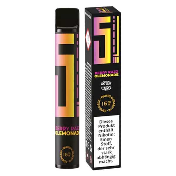 Berry Razz Olemonade 5EL 0mg / 16mg Einweg E-Shisha erfrischende Beeren Limonade