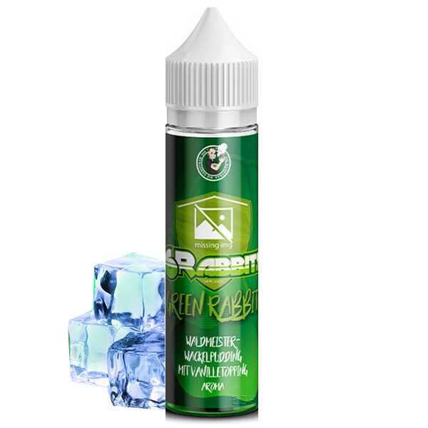 Green Rabbit on Ice 6 Rabbits Aroma Longfill 10ml / 60ml Waldmeisterwackelpudding mit Vanillesoße mit kühlen Abgang