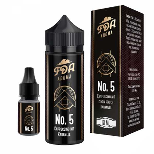 NO.5 FDA Aroma 10ml / 120ml Cappuccino verfeinert mit Karamell