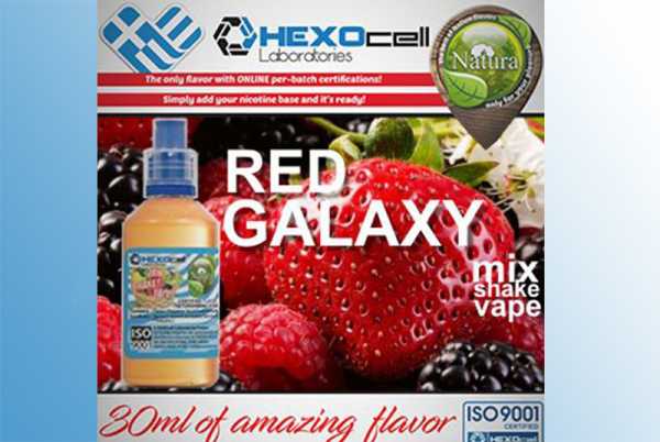 Red Galaxy – Hexocell Liquid 30ml Beerenmix mit Erdbeeren, Himbeeren und Brombeeren