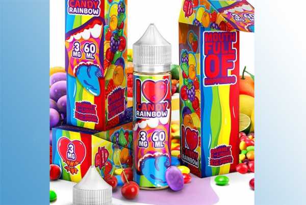 Rainbow - Mad Hatter 60ml Liquid süße, sauere und fruchtige Süßigkeiten