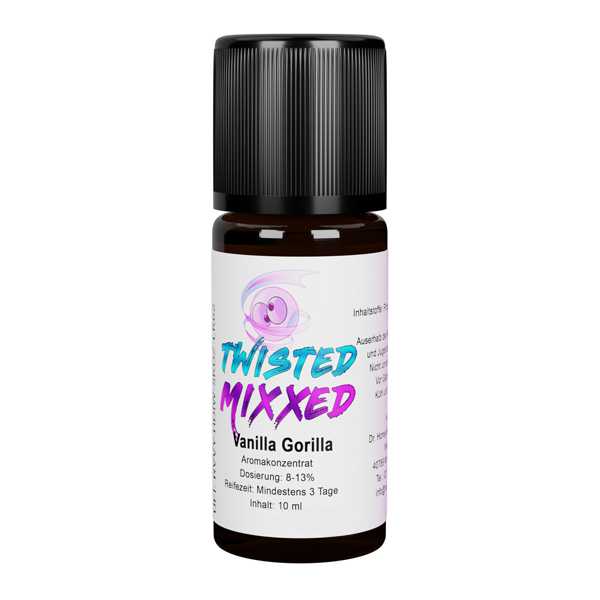 Vanilla Gorilla 10ml Twisted Aroma leckerer Mix aus Bananen, Vanille und Kokosnuss