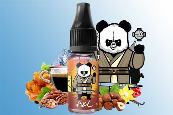 Panda Wan - pour e-liquide Aroma gesalzenes Butterkaramell, mit Haselnüssen und Pekanüssen wird abgerundet mit Kaffee und Vanille