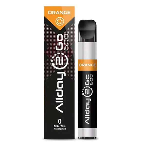 Orange Allday 2 Go 600 0mg / 16mg Einweg E-Shisha