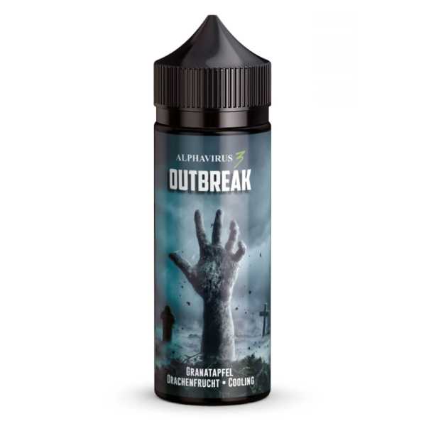 Das Alphavirus 3 Outbreak 10ml Aroma + 120ml Chubby Liquidflasche Mix aus Drachenfrucht und Granatapfel mit leichter Frische