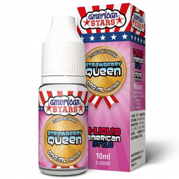 Strawberry Queen American Stars Liquid 10ml reife Erdbeeren leicht gekühlt