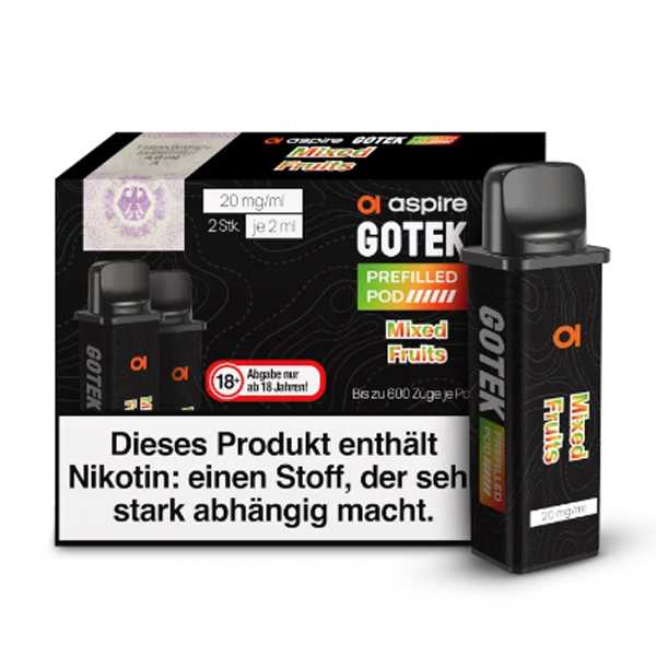 Mixed Fruits 20mg Aspire GoTek Pod 2 Stück (leckerer Früchtemix)