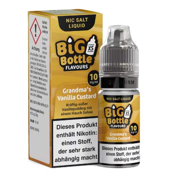 Big Bottle Grandma’s Vanilla Custard Nikotinsalz Liquid 10ml (Vanillepudding mit Sahne)