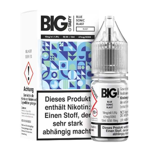 Blue Sonic Blast Big Tasty Nikotinsalz Liquid 10ml (Blaubeere und Himbeere mit Frische)