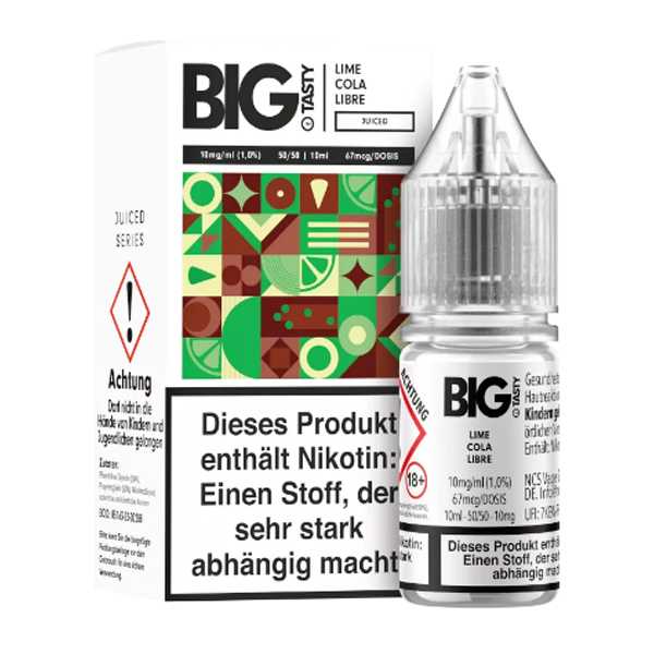 Lime Cola Libre Big Tasty Nikotinsalz Liquid 10ml (Cola verfeinert mit Limette und Frische)