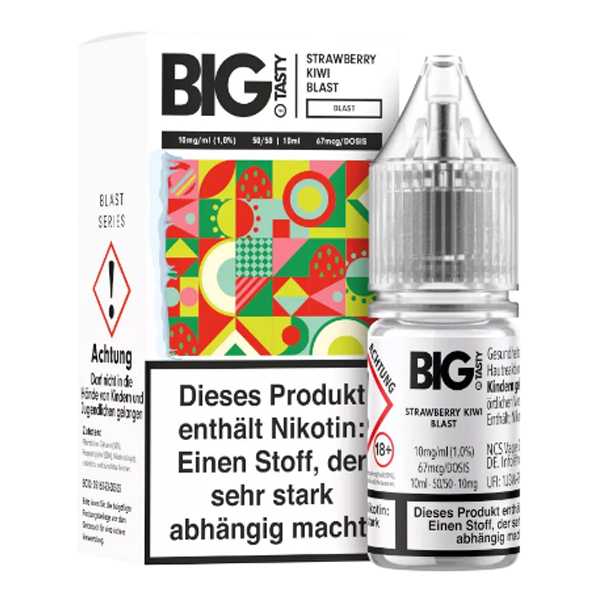 Strawberry Kiwi Blast Big Tasty Nikotinsalz Liquid 10ml (Erdbeere und Kiwi mit Frische)