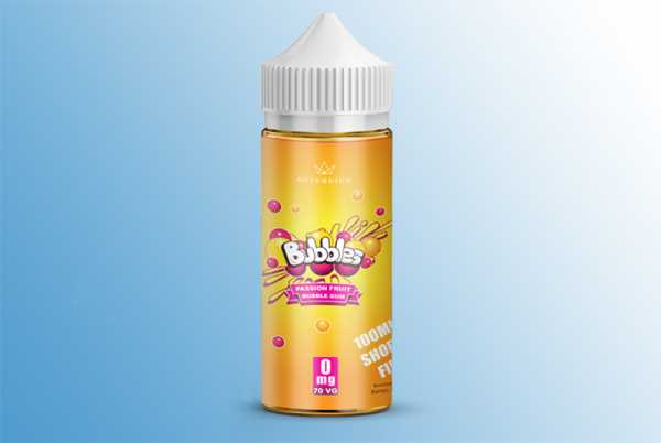 Passion Fruit Bubble Gum – Bubbles 120ml Liquid leckere Maracuja trifft auf Frucht-Kaugummi