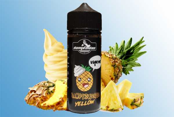 Dampfzwerg Yellow Dampfdidas by Dr. Kero 120ml Liquid cremiger Joghurt mit frischer Ananas