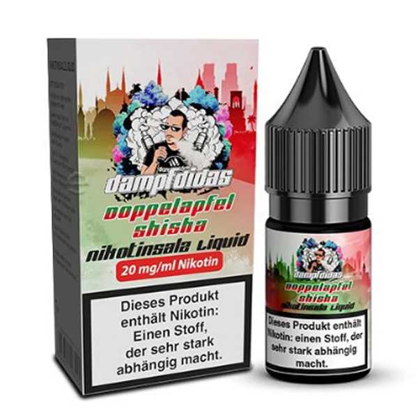 Doppelapfel Shisha Dampfdidas Nikotinsalz Liquid 10ml (Apfelmix mit leichter Anis Note)