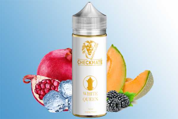 White Queen Dampflion Checkmate 10ml Aroma Fruchtmix aus Melone, Granatapfel und süßen Brombeeren