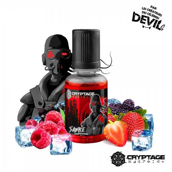 Sabre Cryptage Avap Aroma 30ml fruchtige Mischung aus roten Früchten, Erdbeeren, Brombeeren, Himbeeren und Blaubeeren mit leichter Kühle