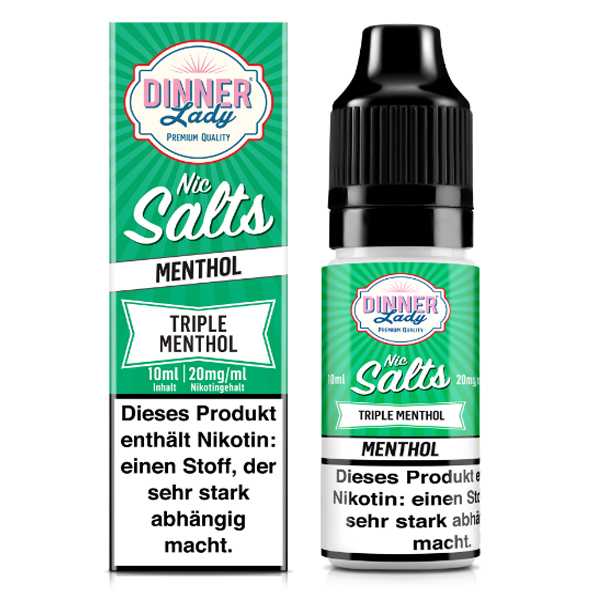 Triple Menthol Dinner Lady Nikotinsalz Liquid 10ml 20mg (Menthol Mix)