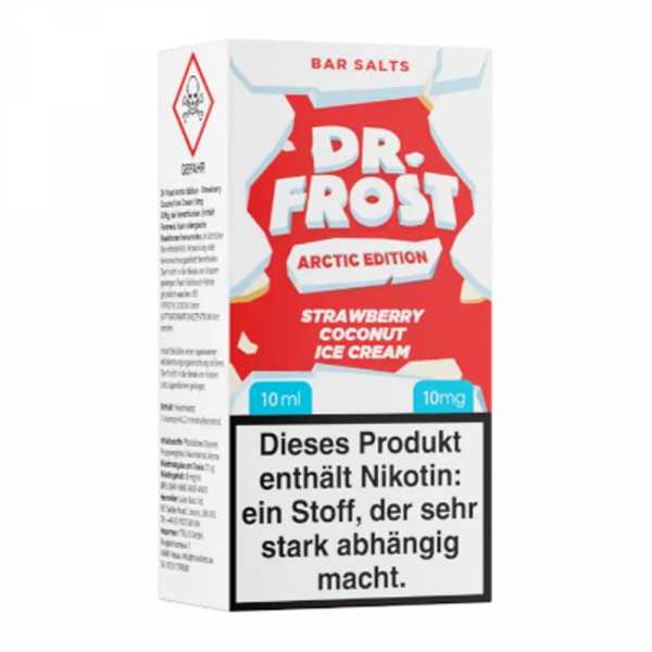 Strawberry Coconut Ice Cream Dr. Frost Arctic Nikotinsalz Liquid 10ml (Erdbeer Kokosnuss Eiscreme mit Kühle)