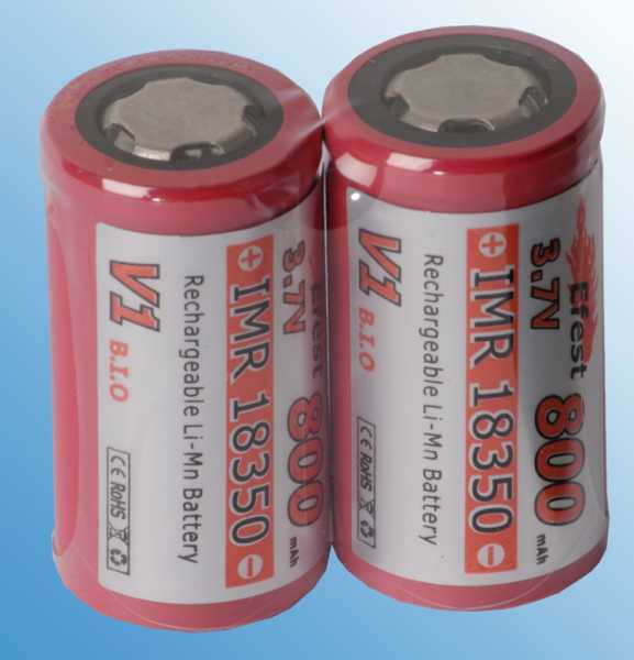 Efest IMR 18350 800mAh - wiederaufladbar 3.7V LiMn Akku