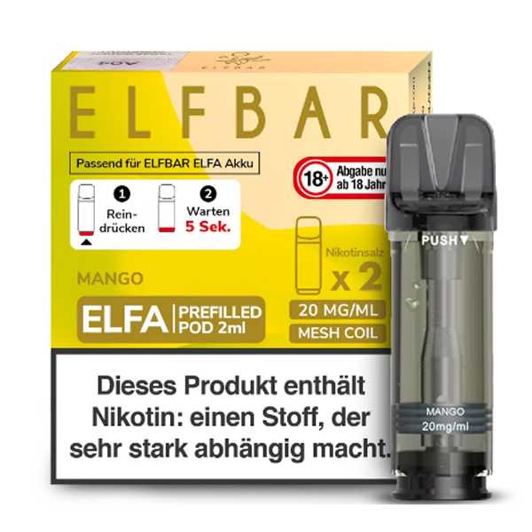 Mango 20mg Elfbar Elfa Pod 2 Stück (Mango Geschmack)