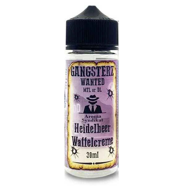 Heidelbeer Waffelcreme Gangsterz Aroma Longfill 30ml / 120ml frisch gebackene Waffeln mit Heidelbeeren und Sahne