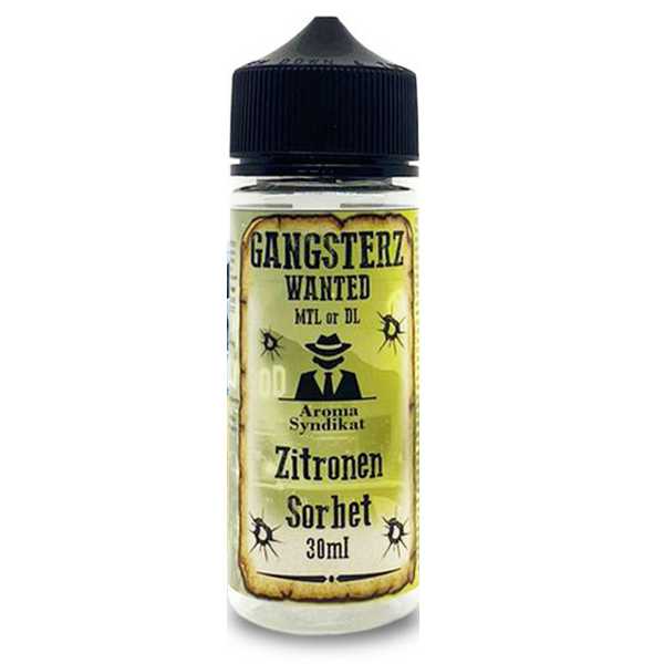 Zitronen Sorbet Gangsterz Aroma Longfill 30ml / 120ml erfrischend leckeres Zitronen Sorbet Eis