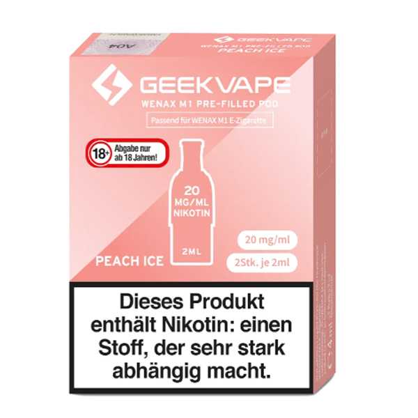 Peach Ice Geekvape M1 Pod 2 Stück (Pfirsich eisgekühlt)