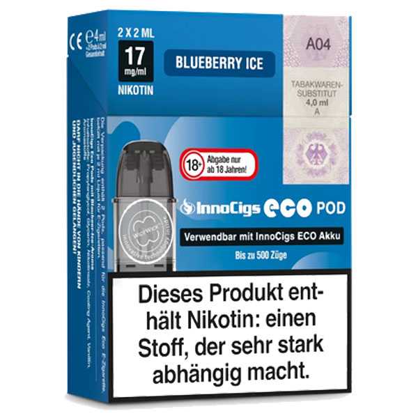 Blueberry Ice 17mg InnoCigs Eco Pod 2 Stück (Blaubeere mit kühler Note)