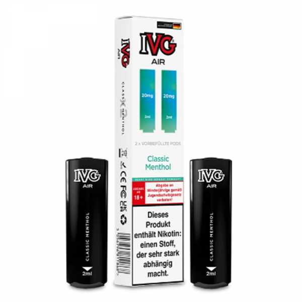 Classic Menthol IVG Air Pod 2 Stück (kühlender Menthol Geschmack)