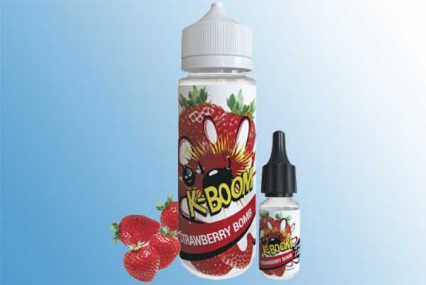 Strawberry Bomb K-BOOM Aroma 10ml + Chubby 120ml himmlische Erdbeerbonbons