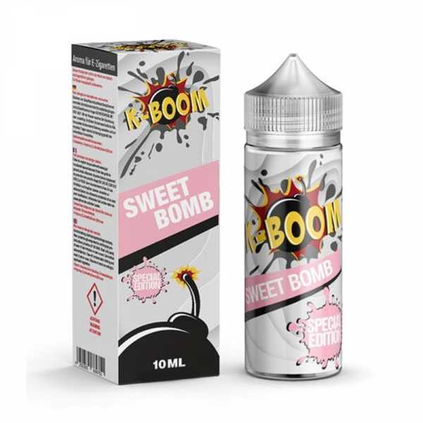 Sweet Bomb K-BOOM Aroma 10ml + Chubby 120ml frische Waffel belegt mit Sahne und Brombeermus