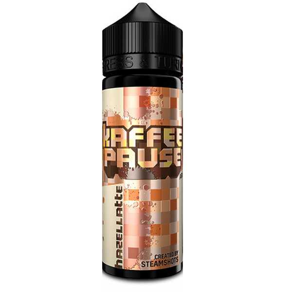 Hazellatte Kaffeepause Steamshots Aroma Longfill 20ml / 120ml Latte Macchiato mit Haselnuss Sirup