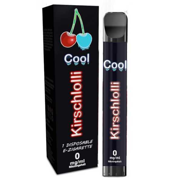 Kirschlolli Cool Kirschlolli 0mg / 20mg Einweg E-Shisha mit Kindersicherung (Lolli mit Kirschgeschmack und kühler Note)