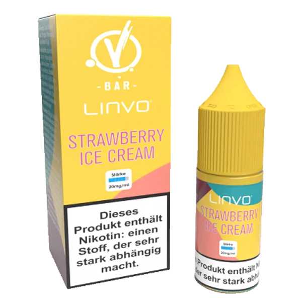 Strawberry Ice Cream Linvo Nikotinsalz Liquid 10ml 20mg (Erdbeer Eis)