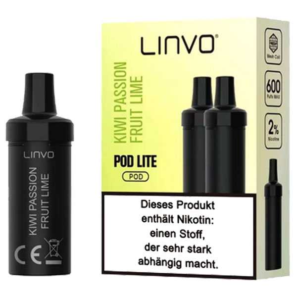 Kiwi Passionsfruit Lime 20mg Linvo Pod Lite 2 Stück (exotischer Früchtemix mit Kiwi, Passionsfrucht und Zitrus)