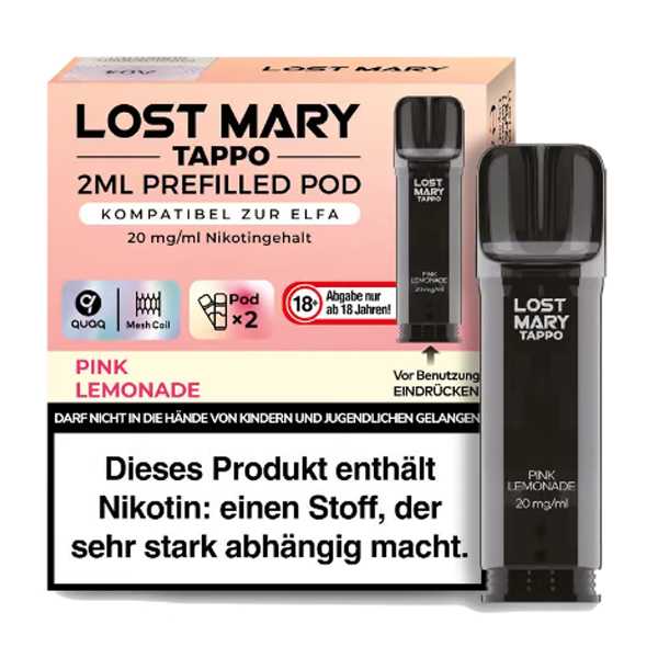 Pink Lemonade Lost Mary Tappo Pod 20mg (2 Stück pro Packung) (süß / säuerliche Grapefrucht Limonade)